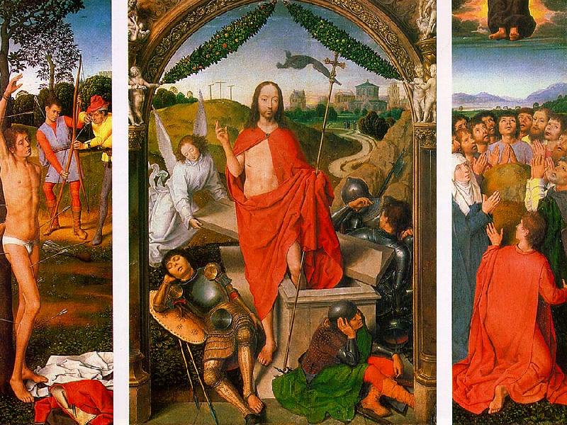 Hans Memling Resurrection Triptych oil painting image